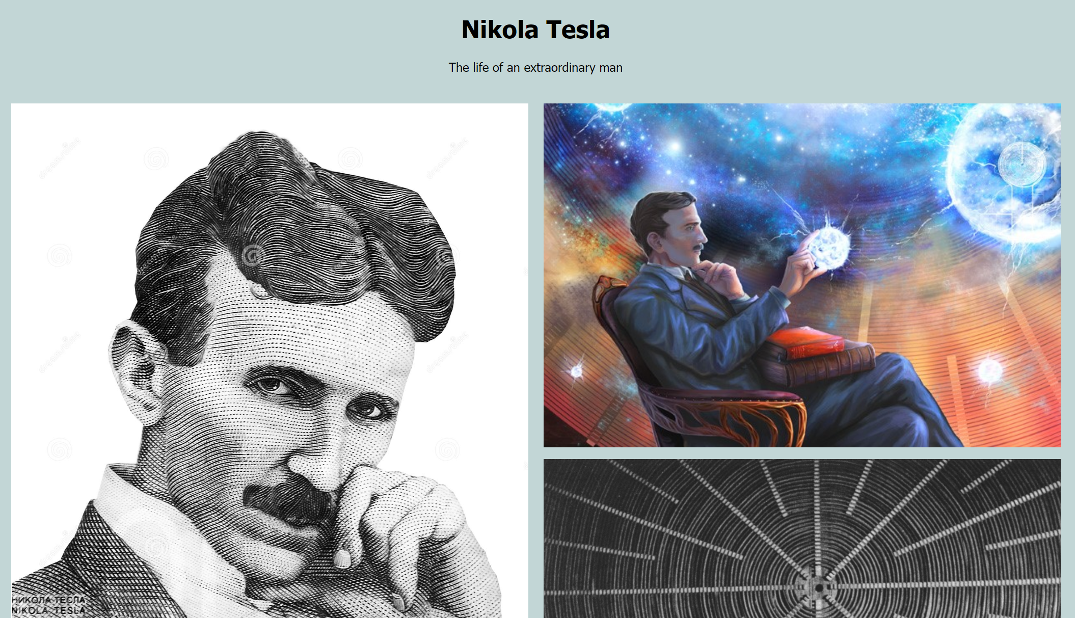 tribute page screenshot